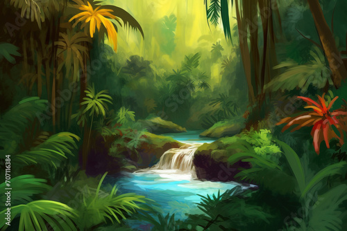 tropical jungle background