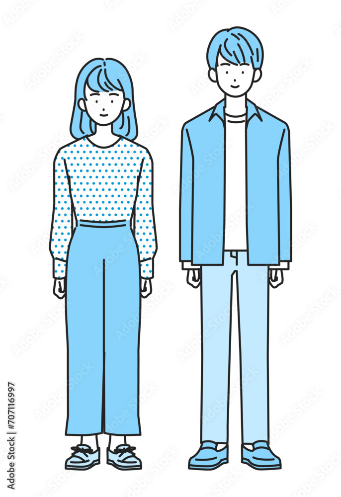 私服の学生 男女
私服の学生 男女