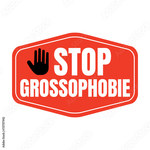 Symbole stop grossophobie en France