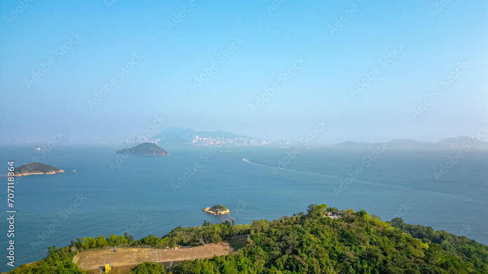 the landscape of Peng Chau Finger Hill, hk Jan 6 2024