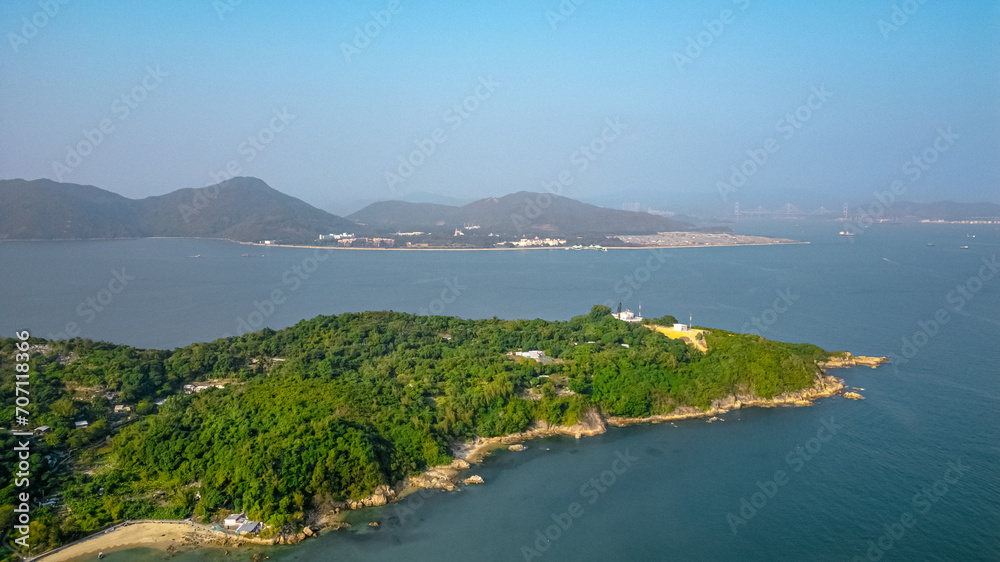 Beautiful Scenery of Peng Chau Island, Hong Kong Jan 6 2024