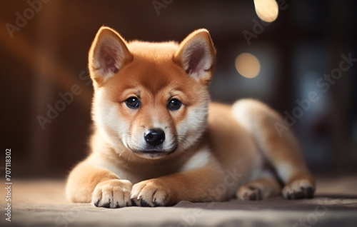 Puppy inuzuka, in the style of emotive expression, soft-focus technique