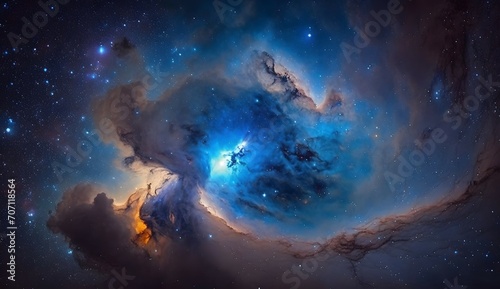 This mysterious space is like a vast night sky, with stars and galaxies shining in the dark colours. However, these stars and the Milky Way are not real, but a kind of unreal light, constantly flain