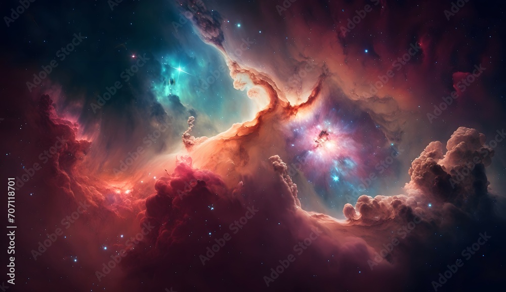 nebula, universe, starlight