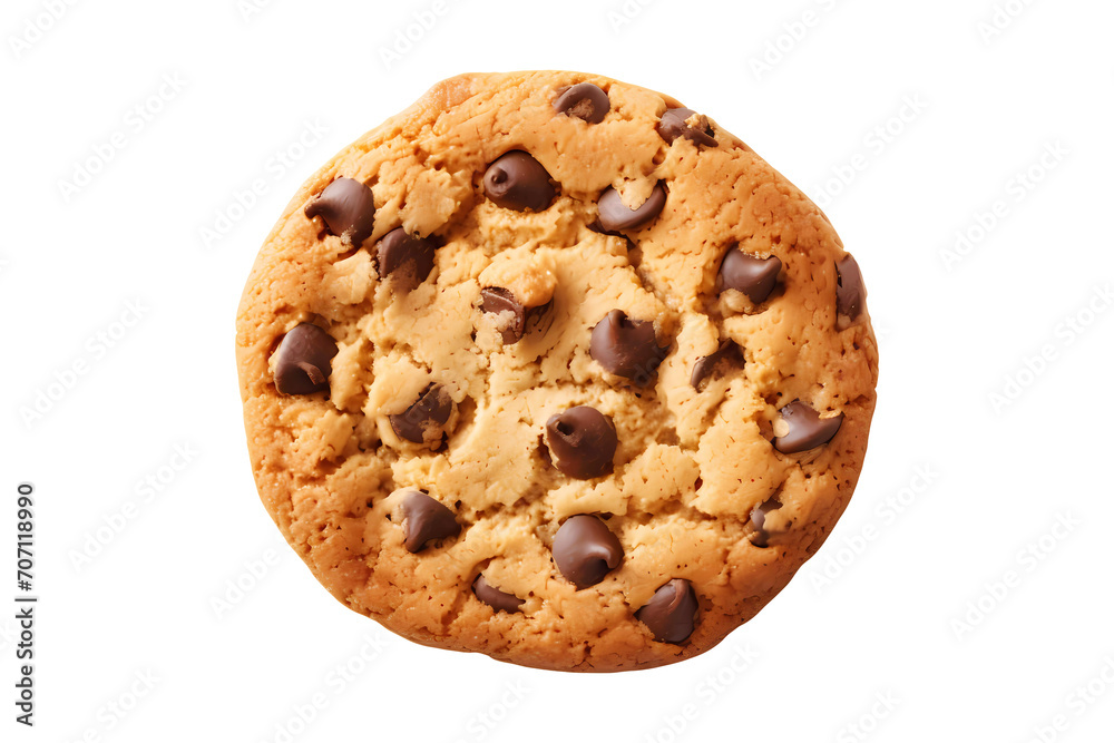 Delicious chocolate cookie on transparent background. Generative ai design. Delicious chocolate cookie on transparent background. Generative ai design.
