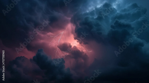 Storm Clouds With Lightning. Sky. Storm. Background