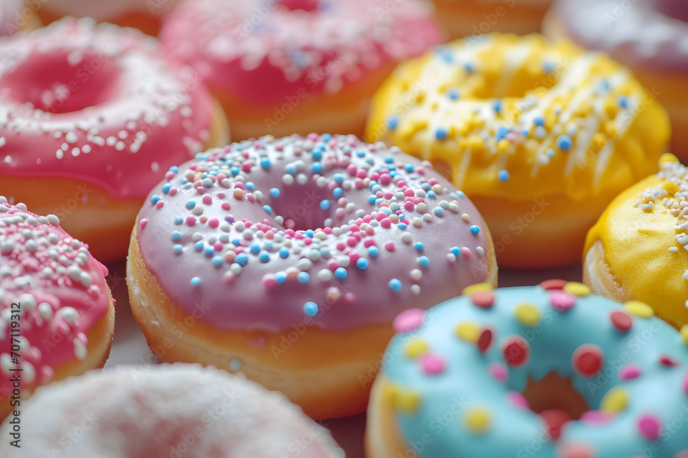 Abstract background with colorful donuts Abstract background with colorful donuts