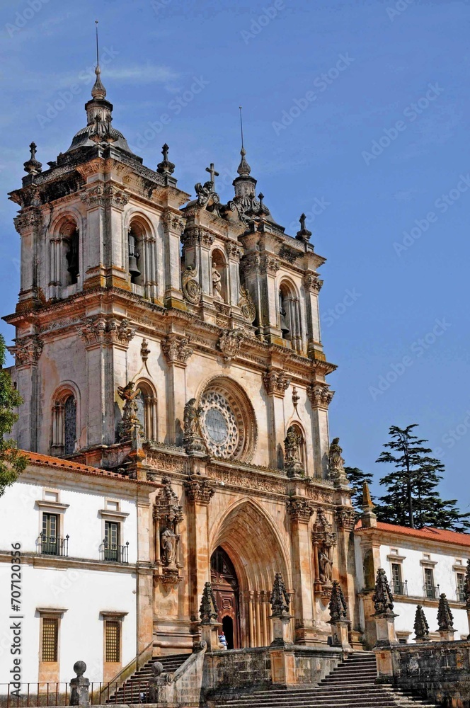 Alcobaca, Portugal - july 3 2010 : the  Alcobaca monastery