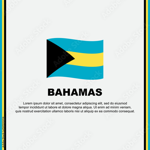 Free Download Bahamas Flag Background Design Template. Bahamas Independence Day Banner Social Media Post. Bahamas Cartoon - GFXLoad