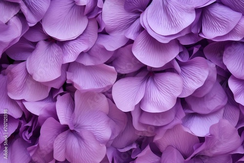 Detailed purple flower petals for background design. Generative AI