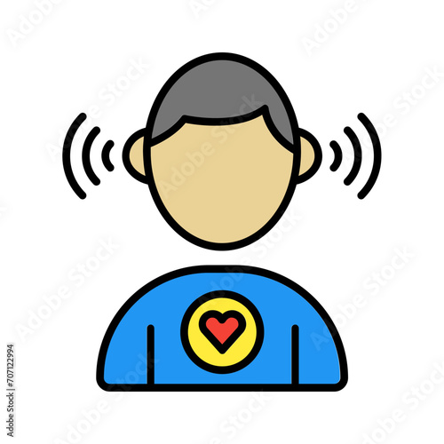 Self Awareness icon. lineal color icon