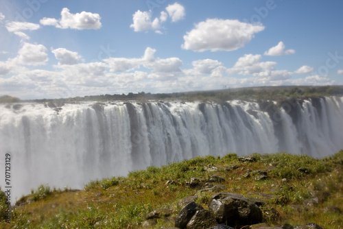 Zimbabwe Victoria Falls on a sunny winter day