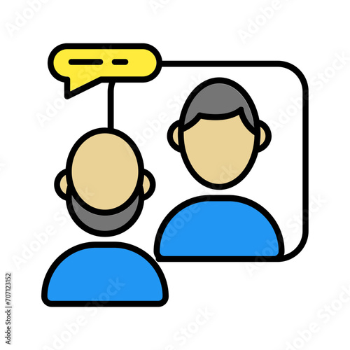 Self Reflections icon. lineal color icon