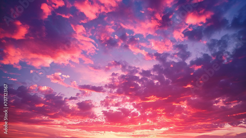 Pink sky Background. Shiny white, purple and pink beauty clouds background. photo