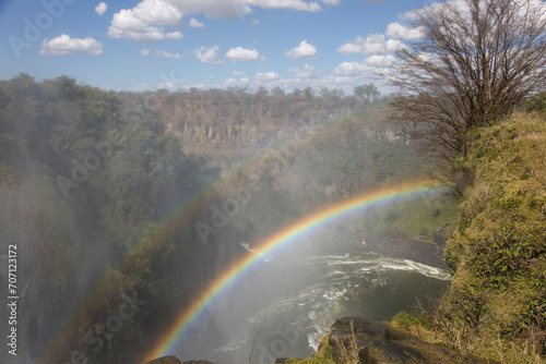 Zimbabwe Victoria Falls on a sunny winter day