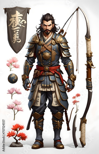 Ancient Samurai Warrior Character photo