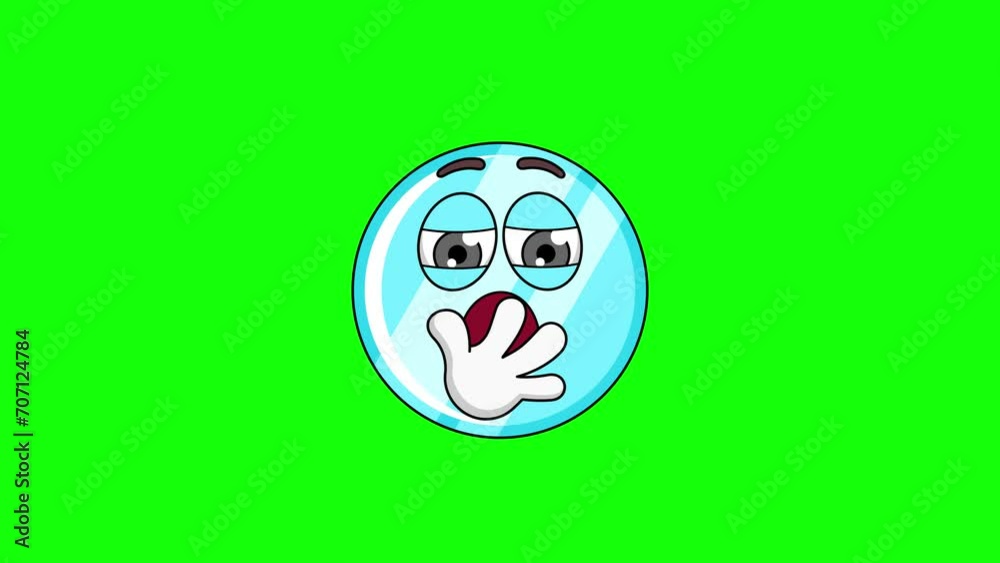 mirror Yawning face animation, insufficient sleep, boredom with a person or topic mirror Yawning face animation, insufficient sleep, boredom with a person or topic