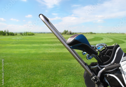 Golf clubs in golfbag photo