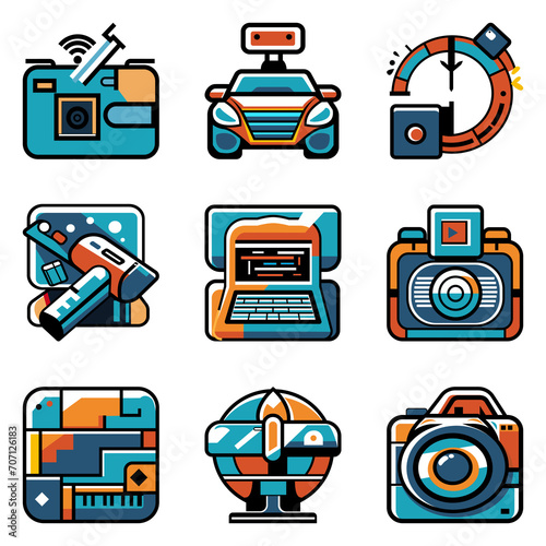 The modern icon set contains 9 icons