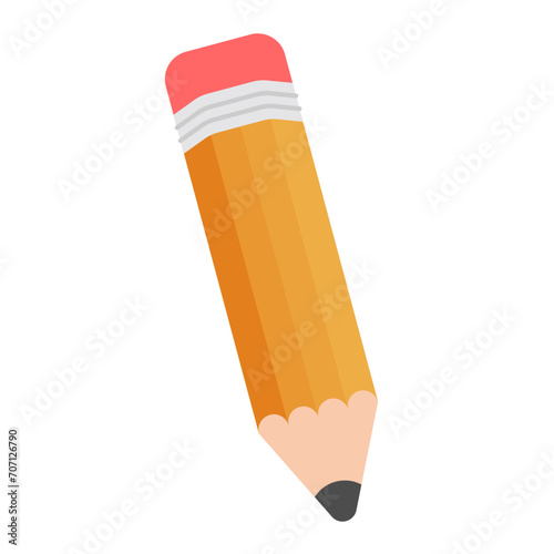 Yellow pencil ana white background