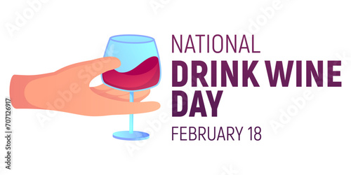 World Wine Day, Wine Drinking Day, vector illustration