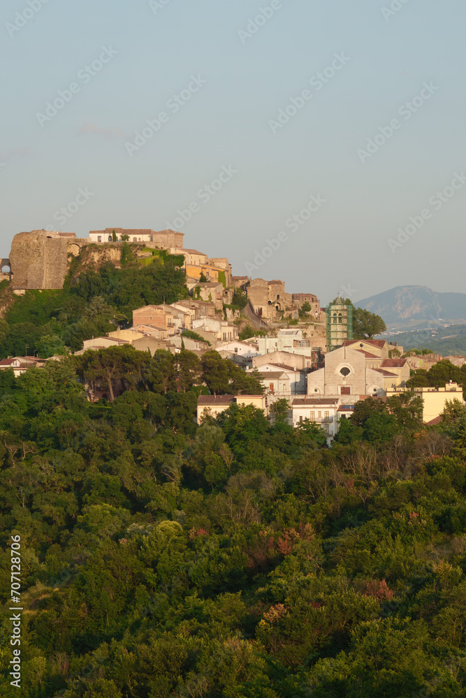 View of Calitri, in Avellino province, Italy