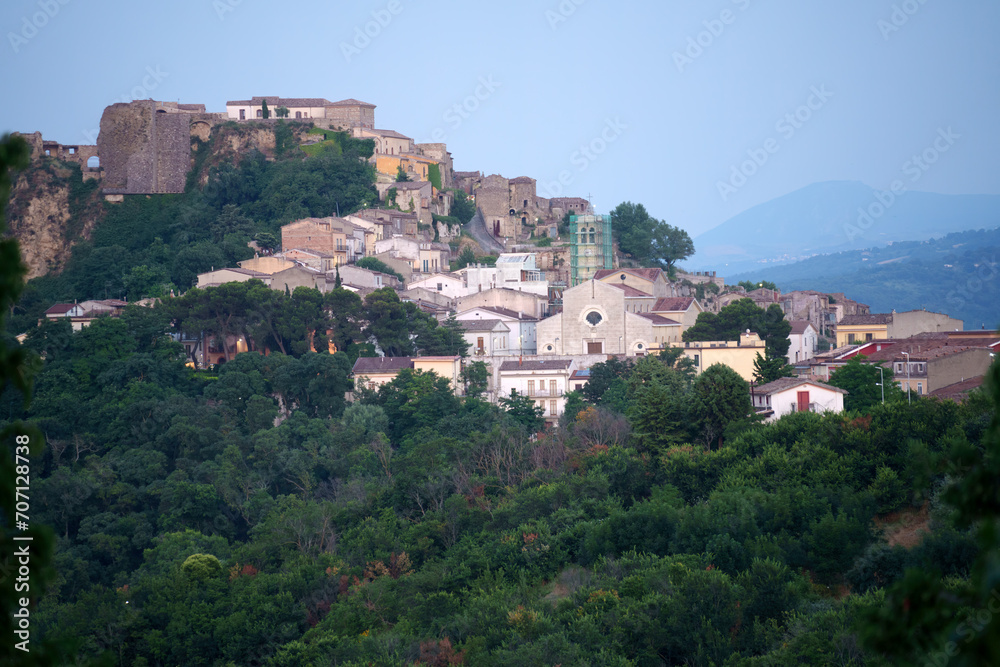 View of Calitri, in Avellino province, Italy