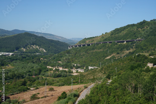 Obraz na plátně View of Calitri, in Avellino province, Italy