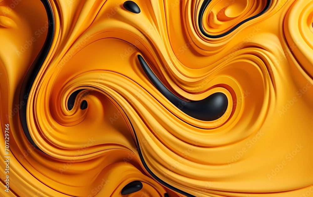 mustard silver abstract 3D fluid circle background. generative ai mustard silver abstract 3D fluid circle background. generative ai