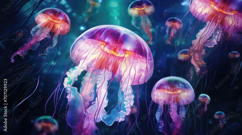 jellyfish in the water jellyfish in the water