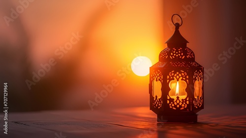 a Lantern casting a warm glow
