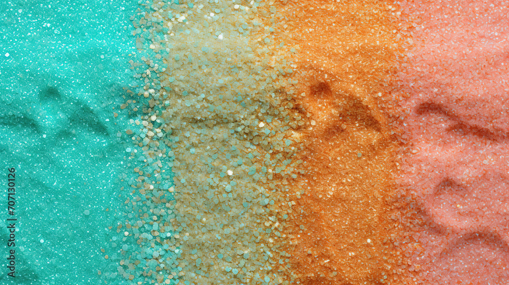 Turquoise coral Glitter textures background
