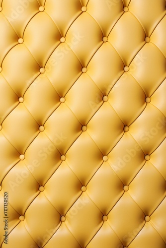 Seamless light pastel mustard diamond tufted upholstery background texture