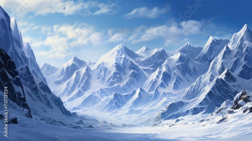 snow covered mountains © faiz
