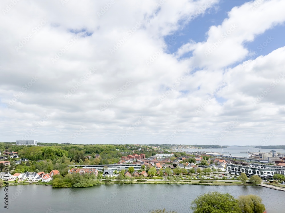 View from Kolding tower, Kolding, Denmark, Europe