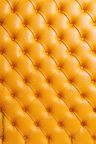 Seamless light pastel saffron diamond tufted upholstery background texture 