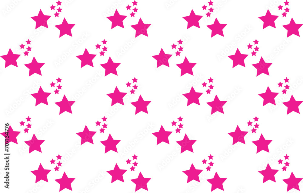 seamless pattern with pink stars Vector background pink  and white Cartoon Pattern art ornament print. Design for carpet, cover. wallpaper, wrapping, fabric, clothing