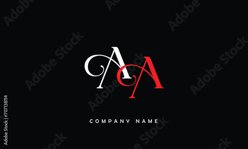 AA, AA Abstract Letters Logo Monogram