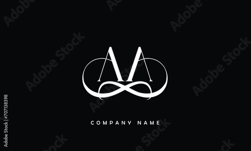 AA, AA Abstract Letters Logo Monogram