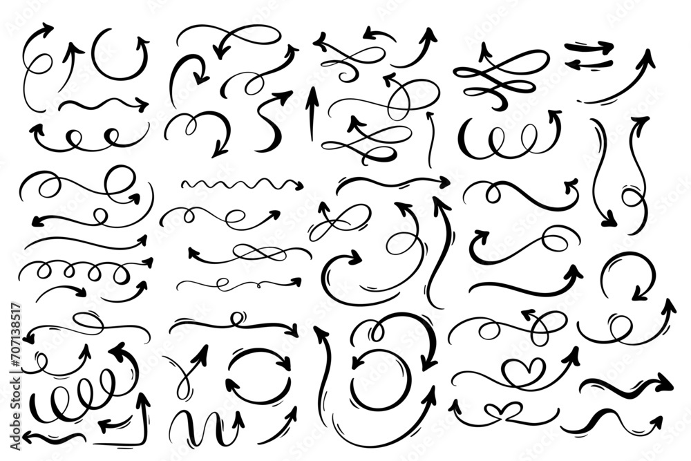 set of hand drawn elements for design set of hand drawn elements for design