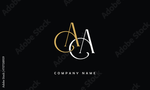 AA, AA Abstract Letters Logo Monogram