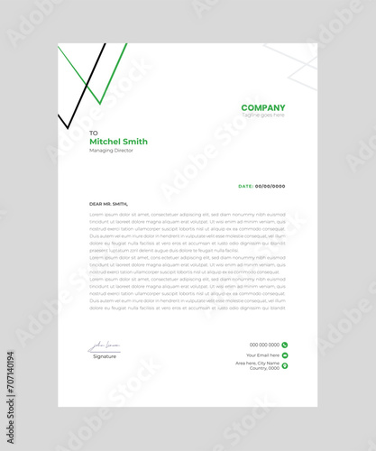 Minimalist concept business style professional and modern letterhead template design