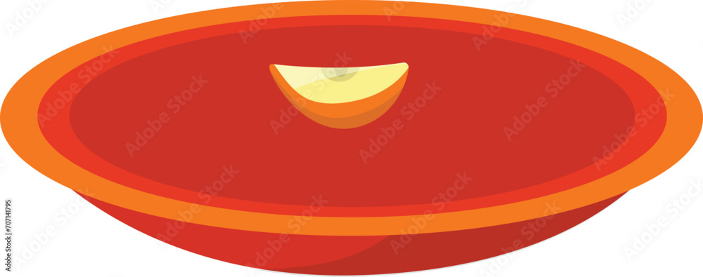 Bowl of spicy tomato soup with a slice of lemon. Warm comfort food for cold days vector illustration. Bowl of spicy tomato soup with a slice of lemon. Warm comfort food for cold days vector illustration.