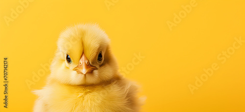 Chicken on a yellow background.