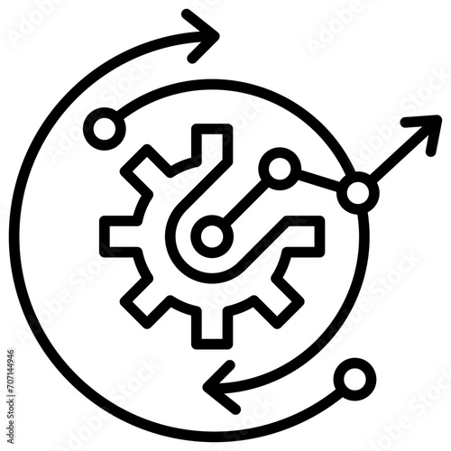 Iterative Progress Outline Icon