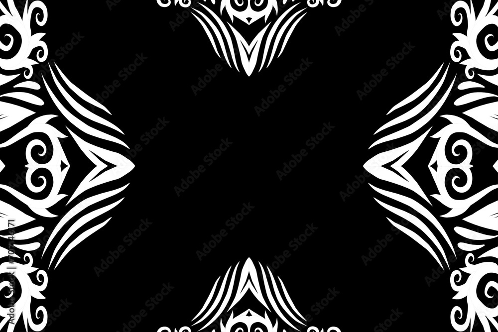 Beautiful black and white frame gradient flowers line art pattern of indonesian culture traditional tenun batik ethnic dayak ornament Beautiful black and white frame gradient flowers line art pattern of indonesian culture traditional tenun batik ethnic dayak ornament