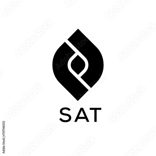 SAT Letter logo design template vector. SAT Business abstract connection vector logo. SAT icon circle logotype.
