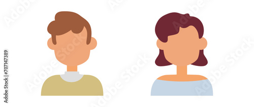 Vector flat illustration. Avatar, user profile, person icon, profile picture. Suitable for social media profiles, icons, screensavers and as a template.