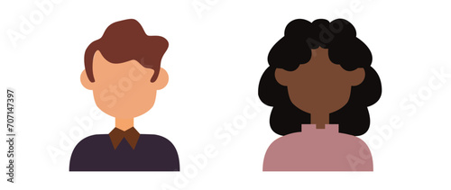 Vector flat illustration. Avatar, user profile, person icon, profile picture. Suitable for social media profiles, icons, screensavers and as a template.