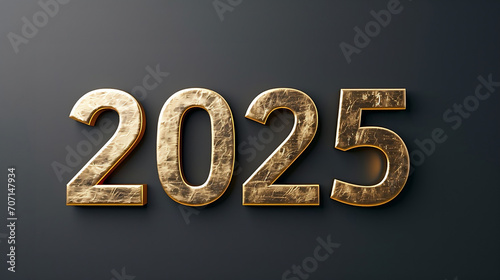 2024 Happy New Year 3d Number Gold, new year concept, 2025, happy new year, golden ballon, celebration background, isolated, 2025 celebration. Helium balloon. Golden Yellow foil color. Generative Ai